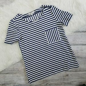 Madewell Navy White Multi Stripe Top